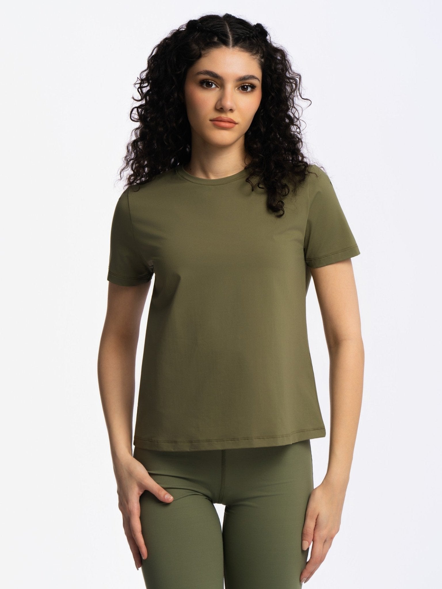Active Short Sleeve Top - DEEP LICHEN GREEN
