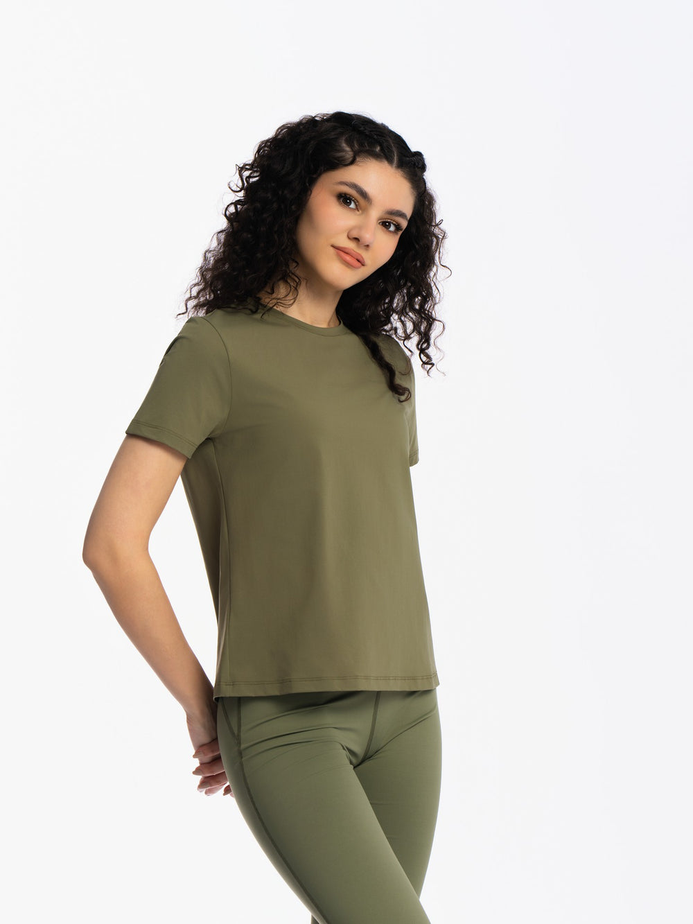 Active Short Sleeve Top - DEEP LICHEN GREEN