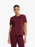 Active Short Sleeve Top - ZINFANDEL