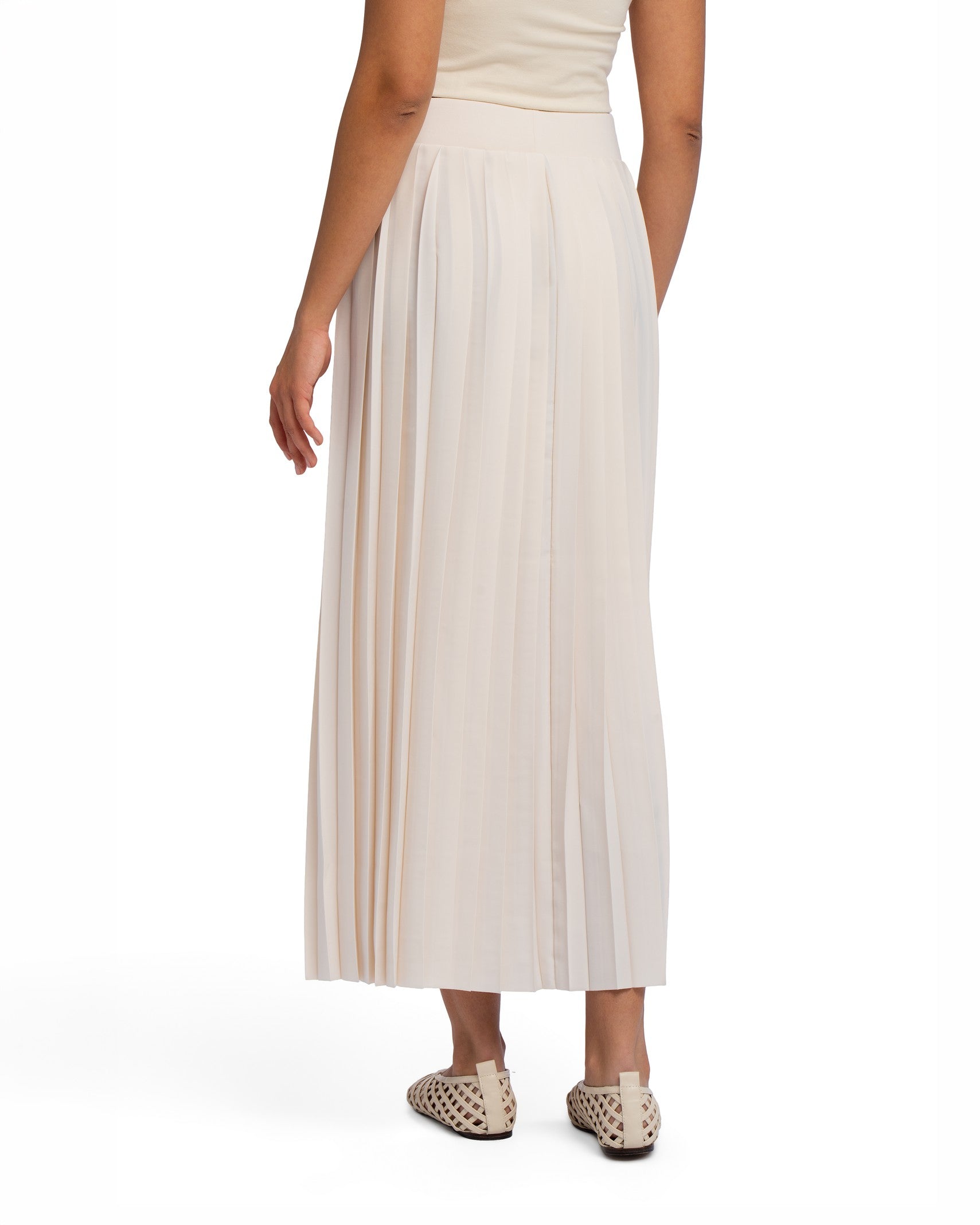 Pleated Skirt - STONE GREY