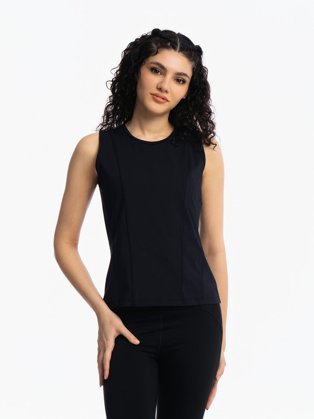 Active Sleeveless Top - JET BLACK