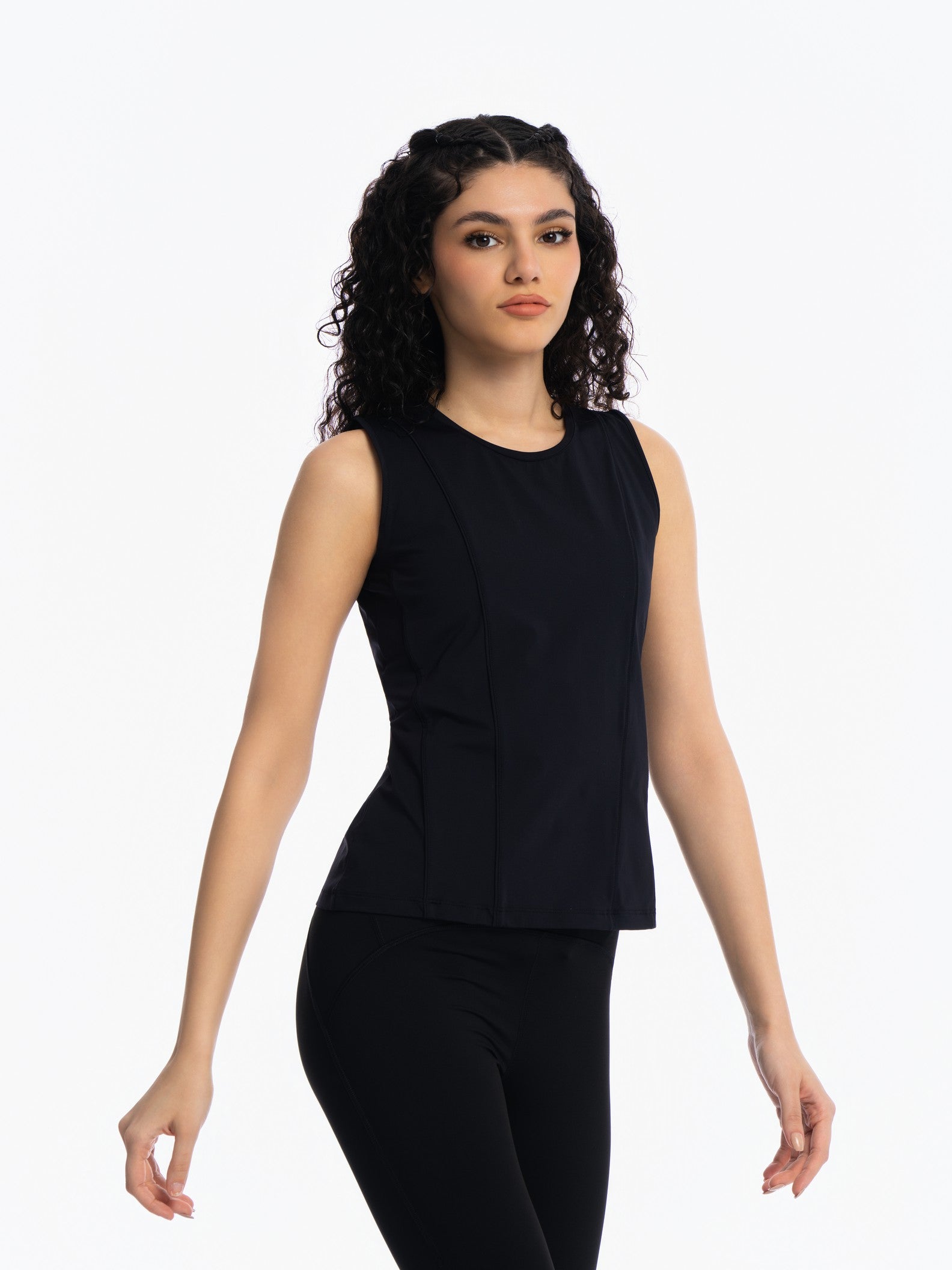 Active Sleeveless Top - JET BLACK