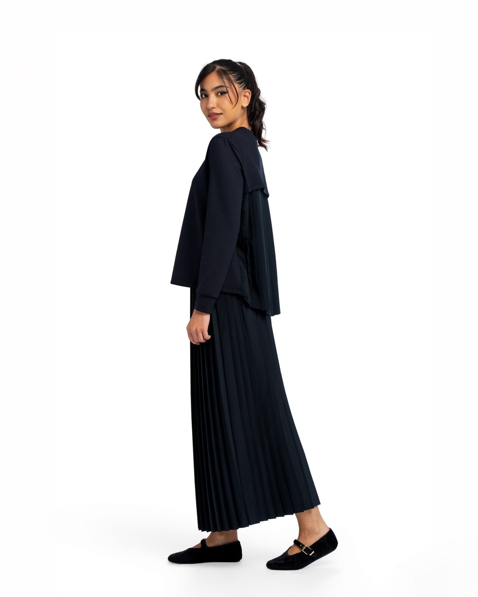 Pleated Skirt - SEASONAL BLACK