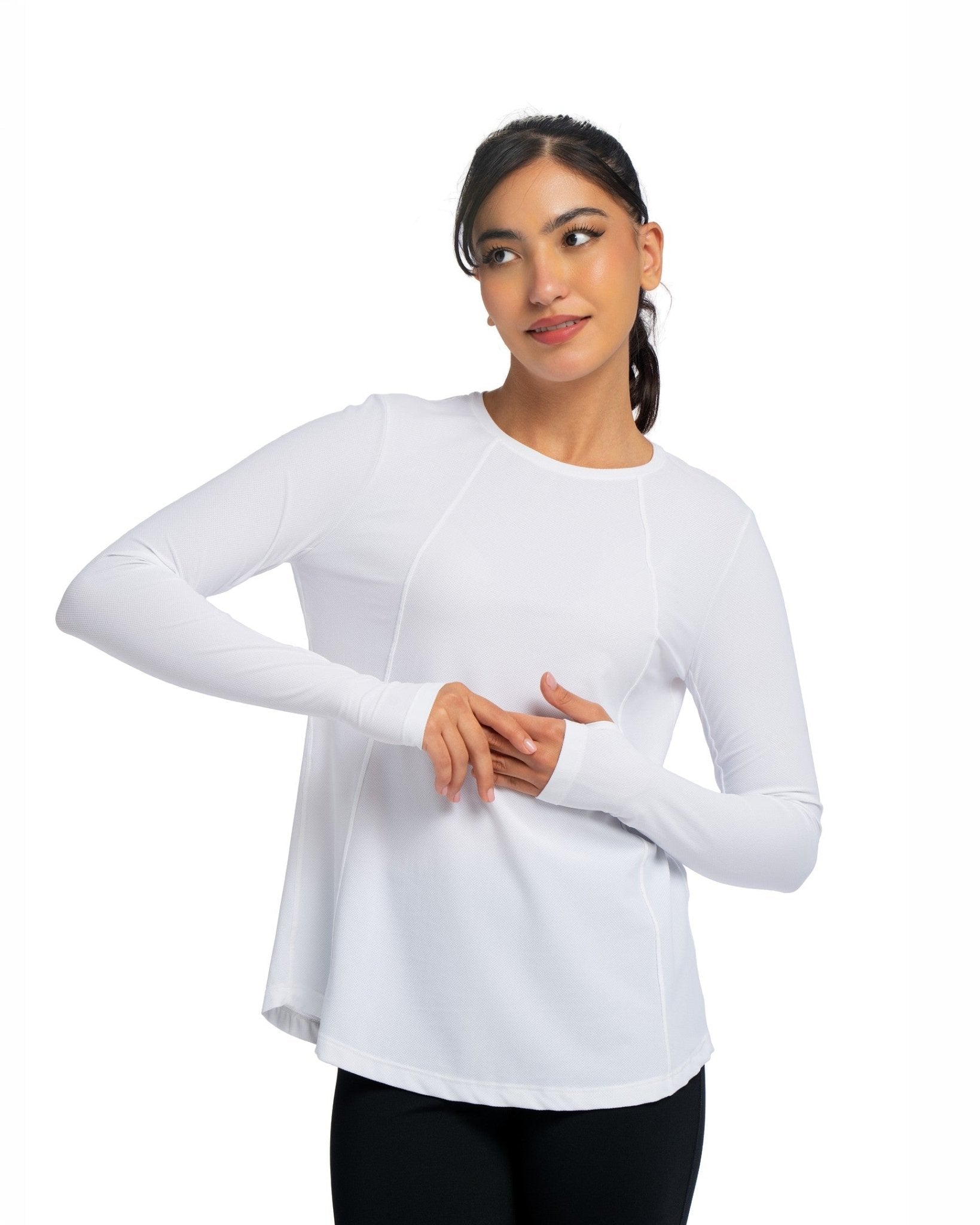 Long Sleeve Active Top - Brilliant White