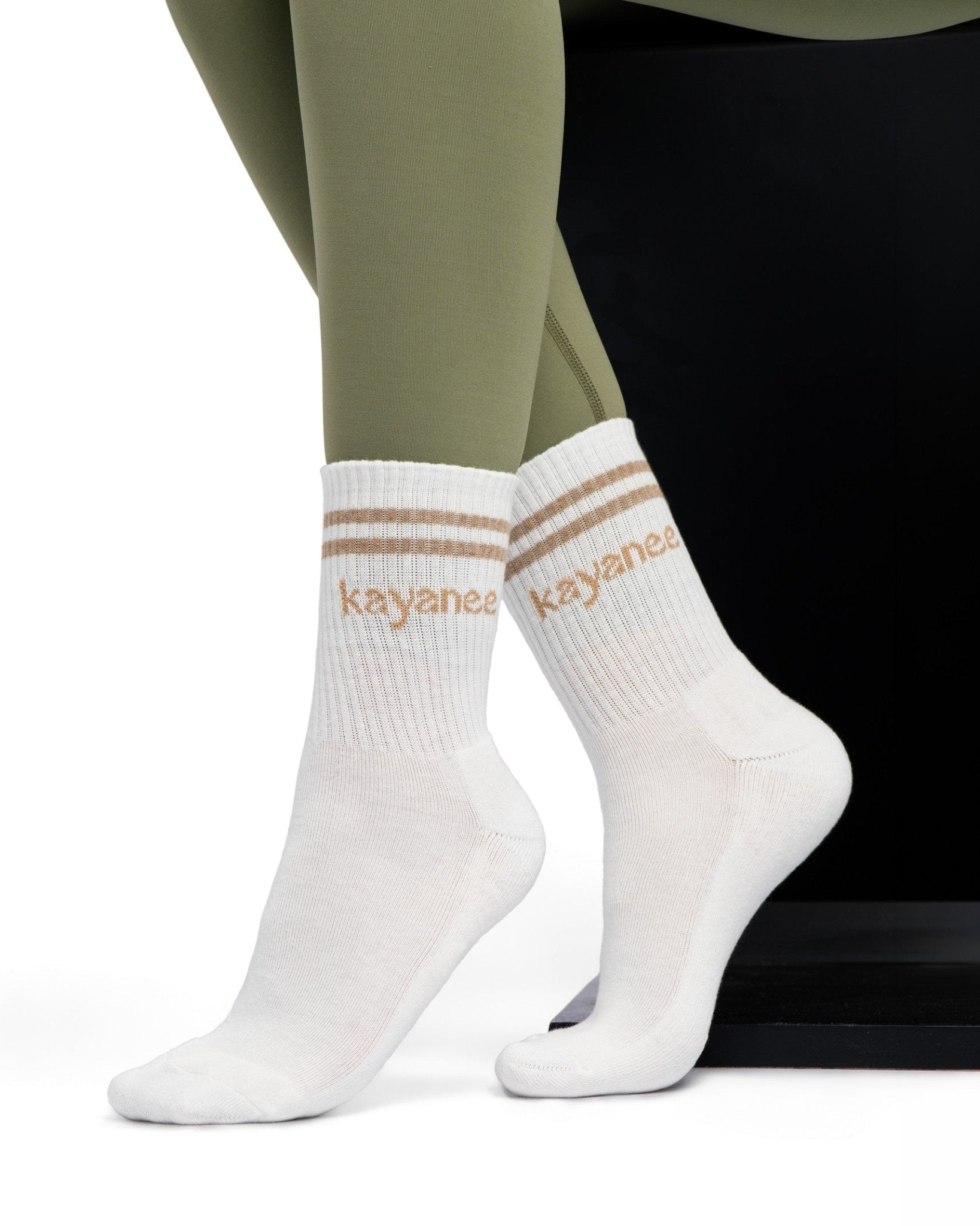 Gym Socks Pack of 2 (White Palm + Grey Logo)