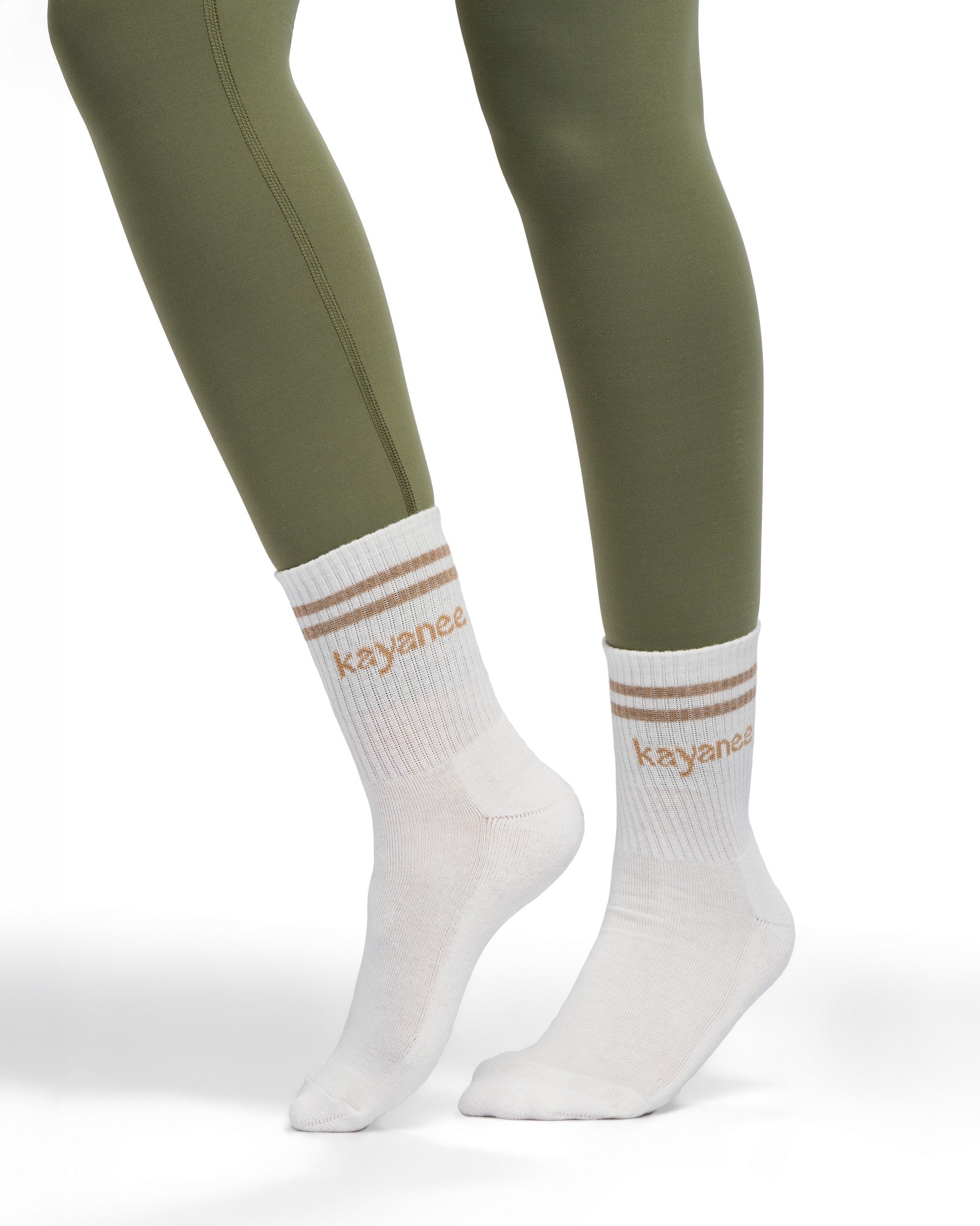 Gym Socks Pack of 2 (White Palm + Grey Logo)