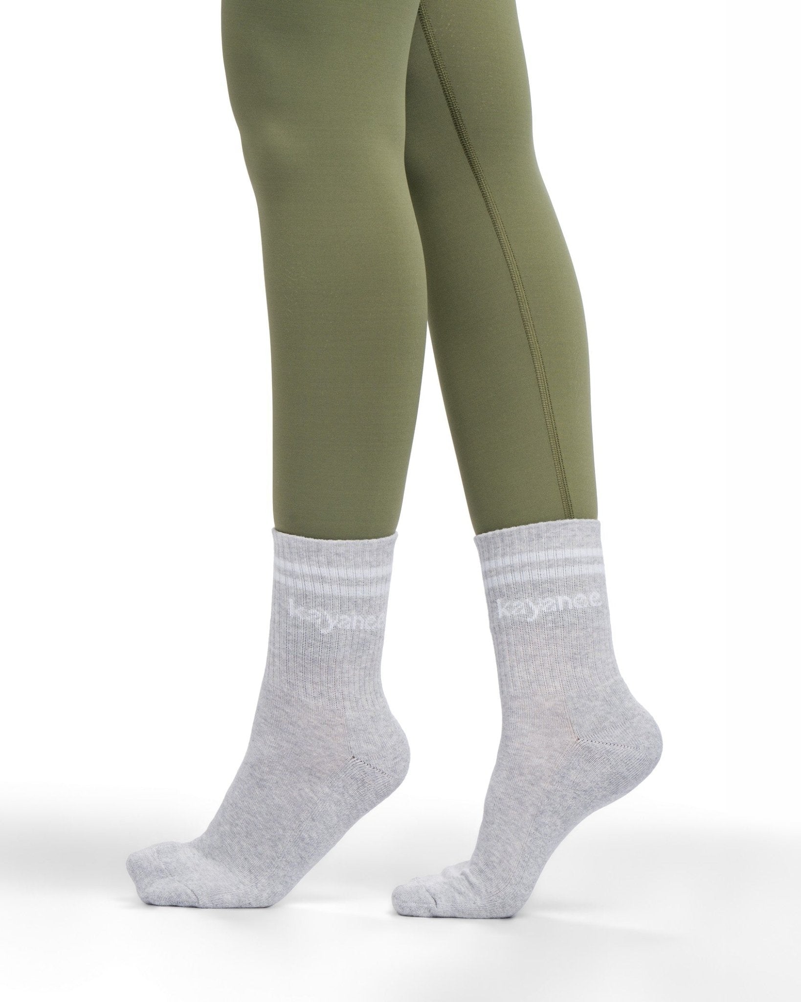 Gym Socks Pack of 2 (Grey Palm + White Logo)