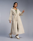 Rib Collar Parka - SEASONAL BEIGE