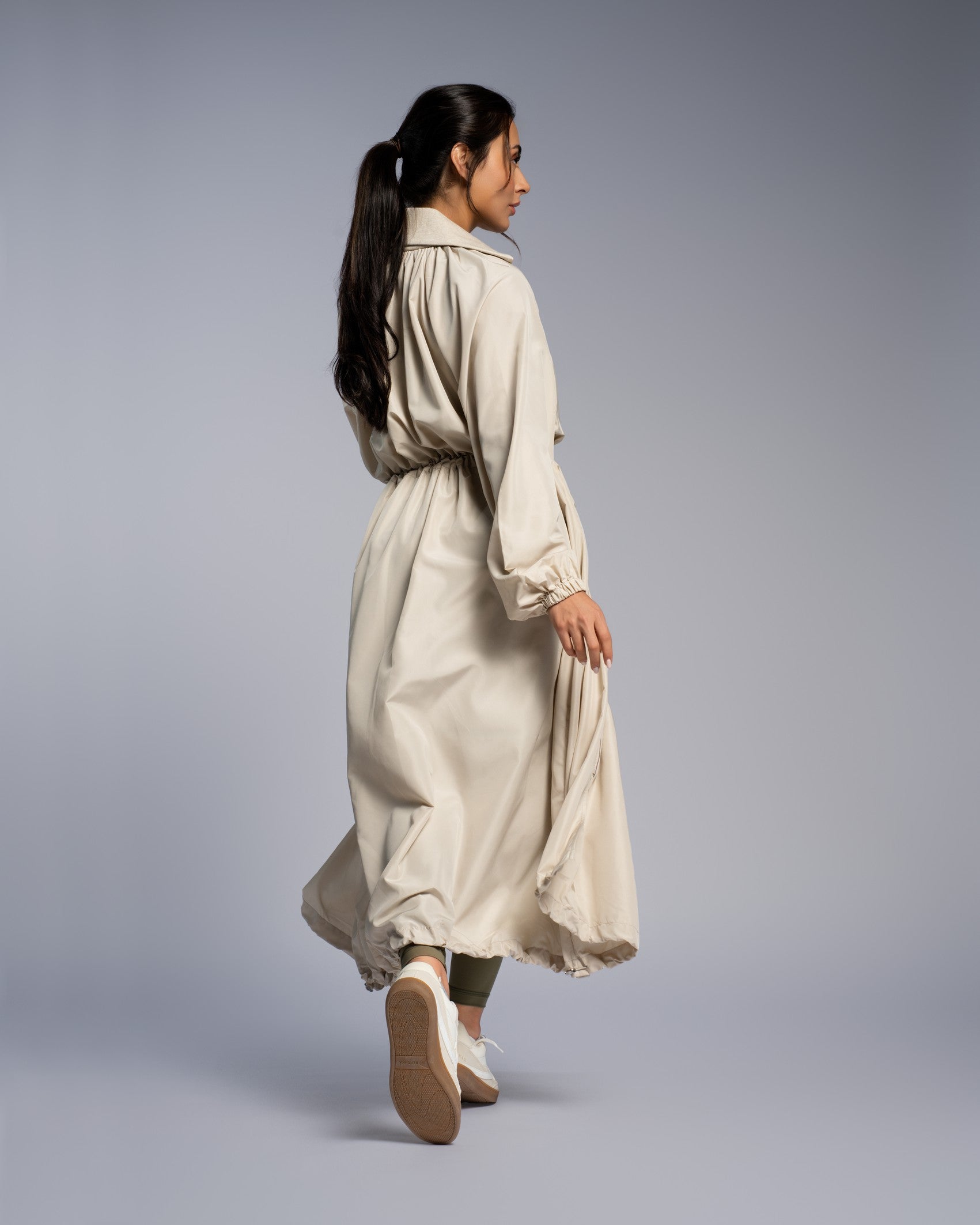 Rib Collar Parka - SEASONAL BEIGE