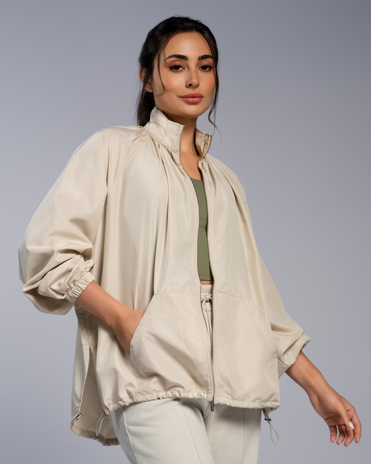 Gathered Parka - SEASONAL BEIGE