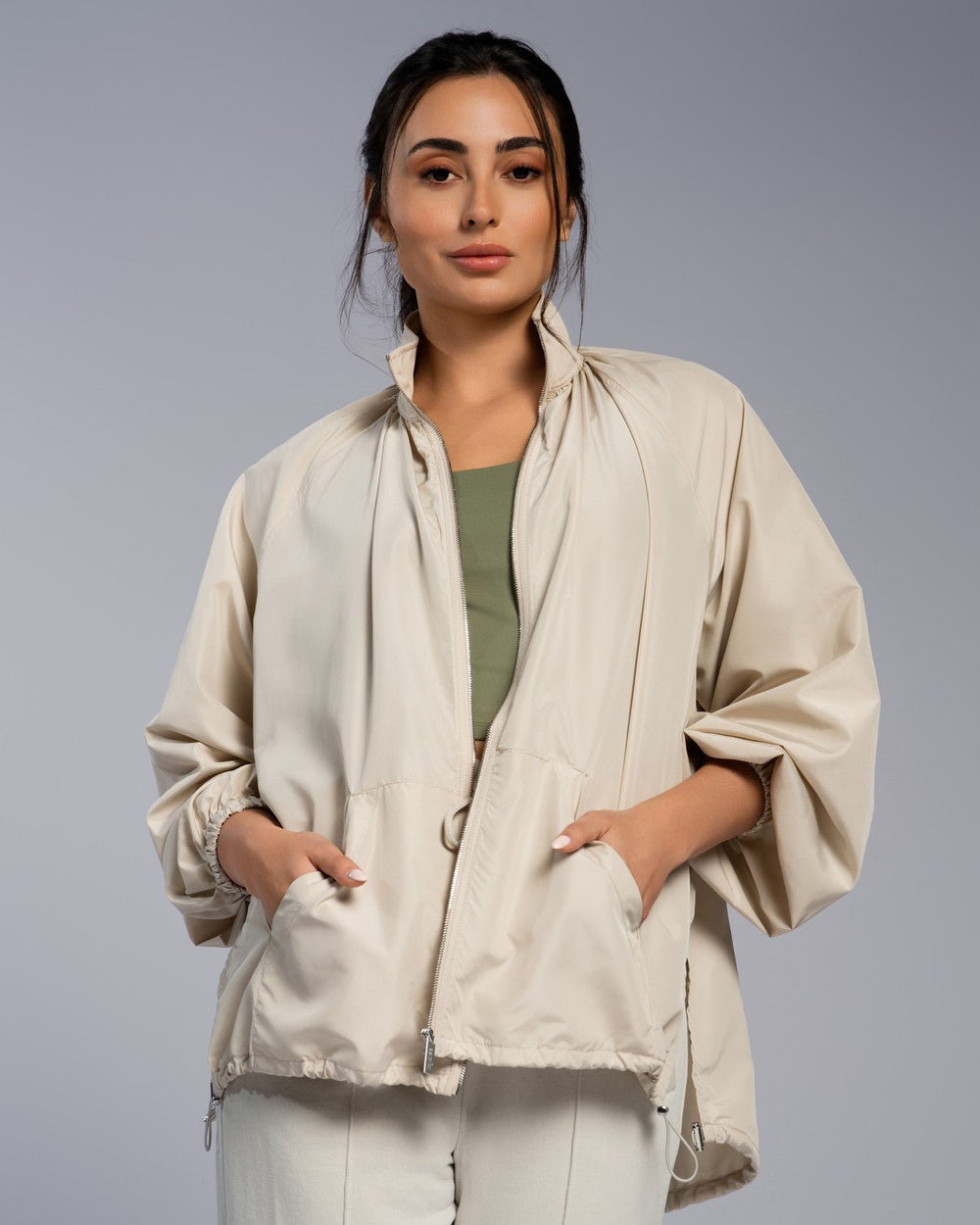 Gathered Parka - SEASONAL BEIGE