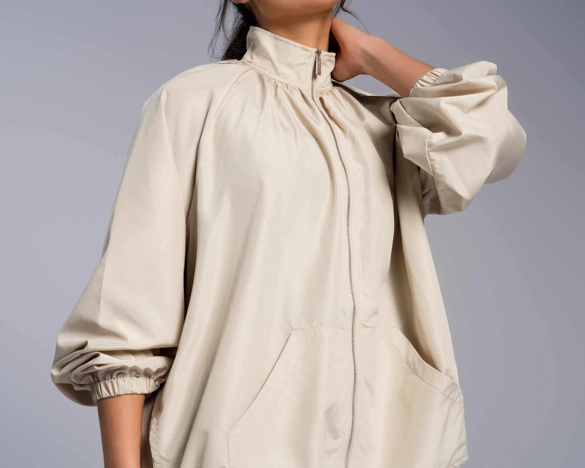 Gathered Parka - SEASONAL BEIGE