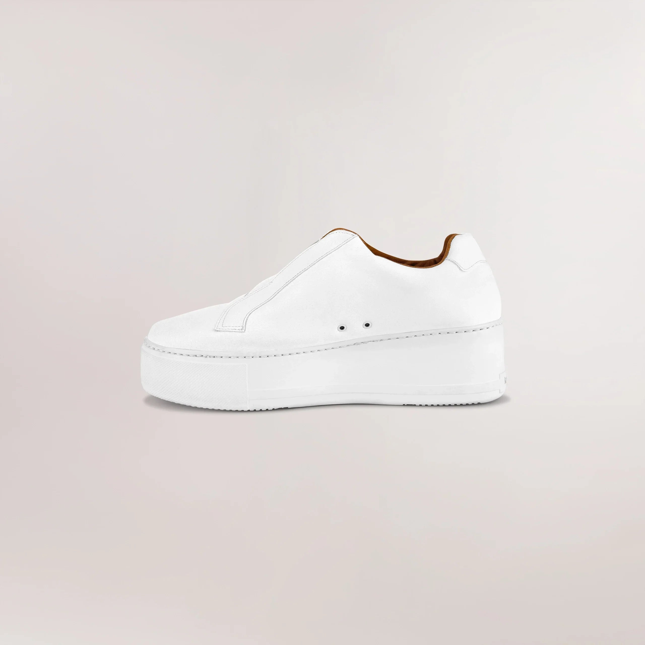 Slip-on Wedge Vegan Walkers - CORE WHITE