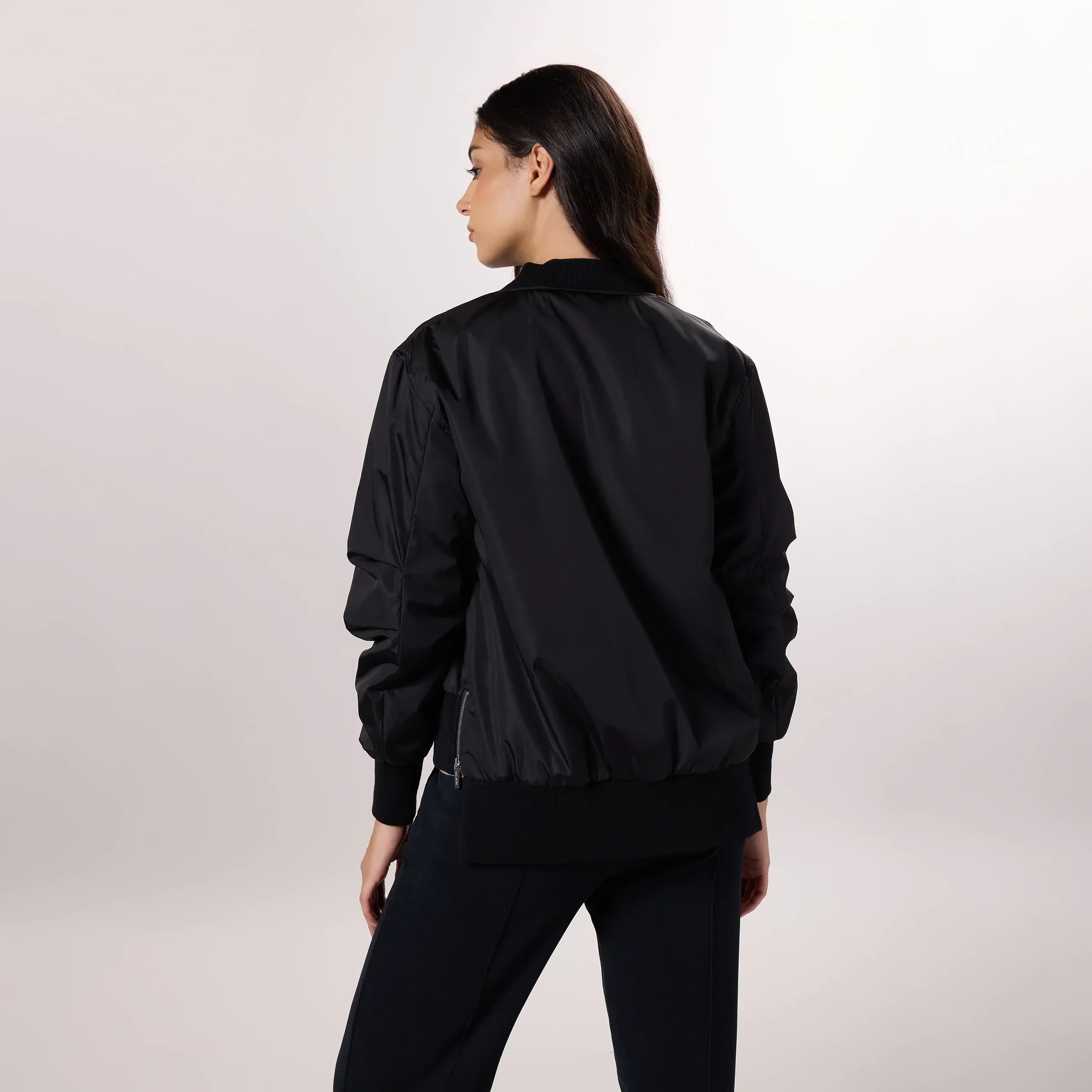 Badges Bomber Jacket - SEASONAL BLACK