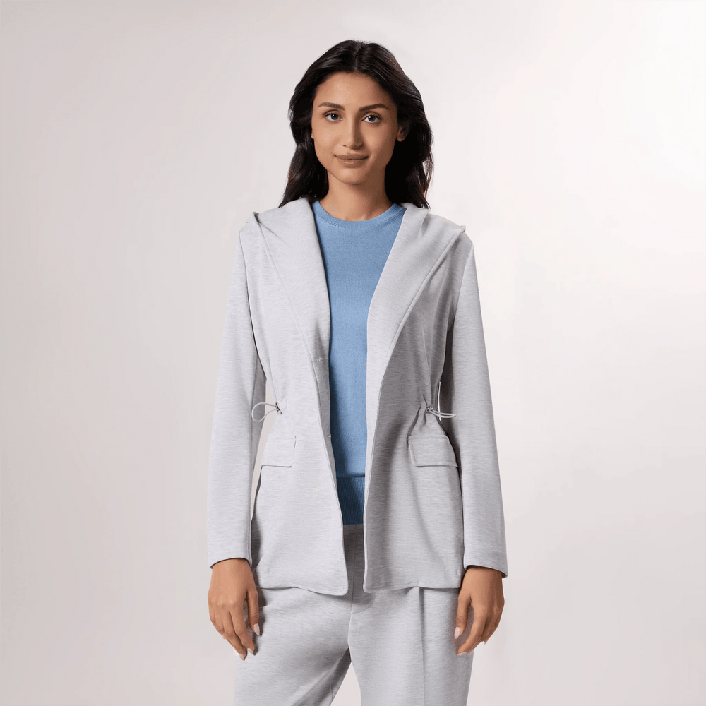 Hooded Blazer - SEASONAL GREY