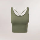 Freestyle musk green sport bra with racerback - حمالة صدر رياضية "فري ستايل" باللون الأخضر وبتصميم ظهر سباق