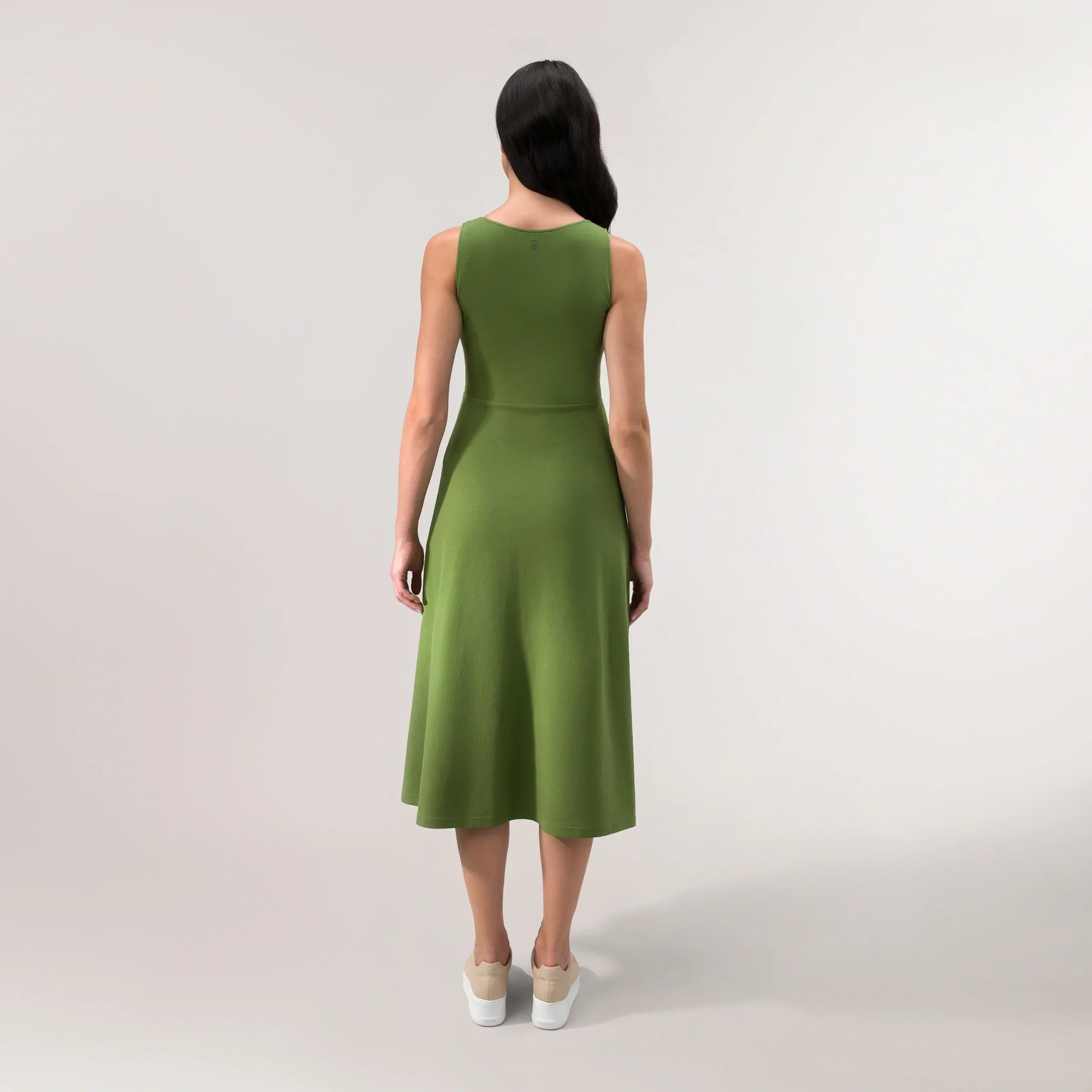 Walkabout Jersey Dress - CORE DARK MUSK GREEN