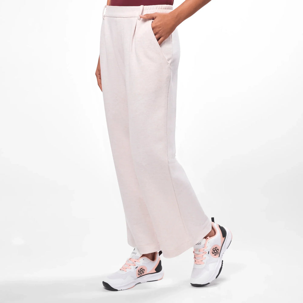 Flare Track Pants - SEASONAL WHITE MELANGE