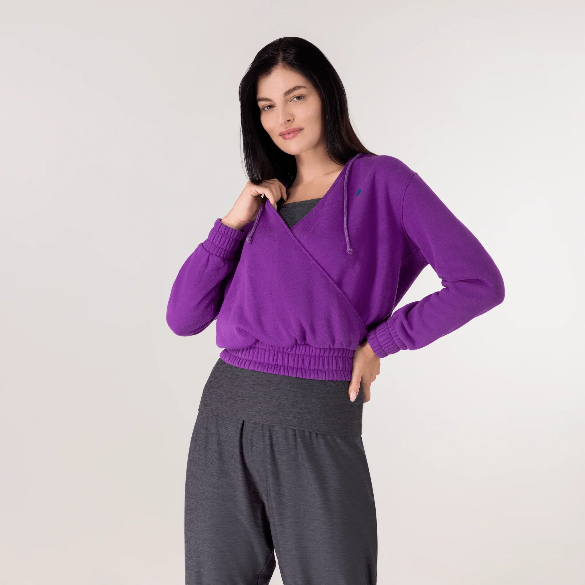 Flashback Wrap Top - KDF PURPLE