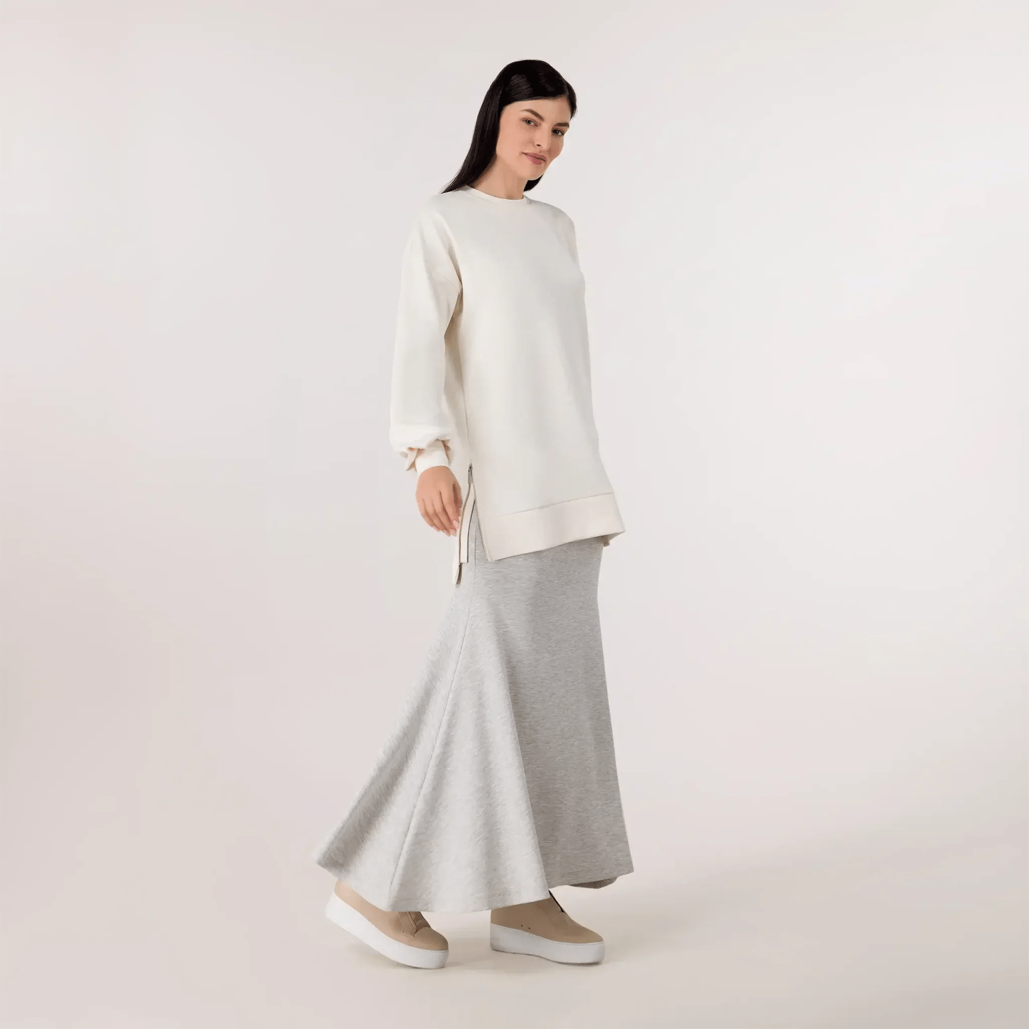 Soft Pullover Tunic - SEASONAL BEIGE