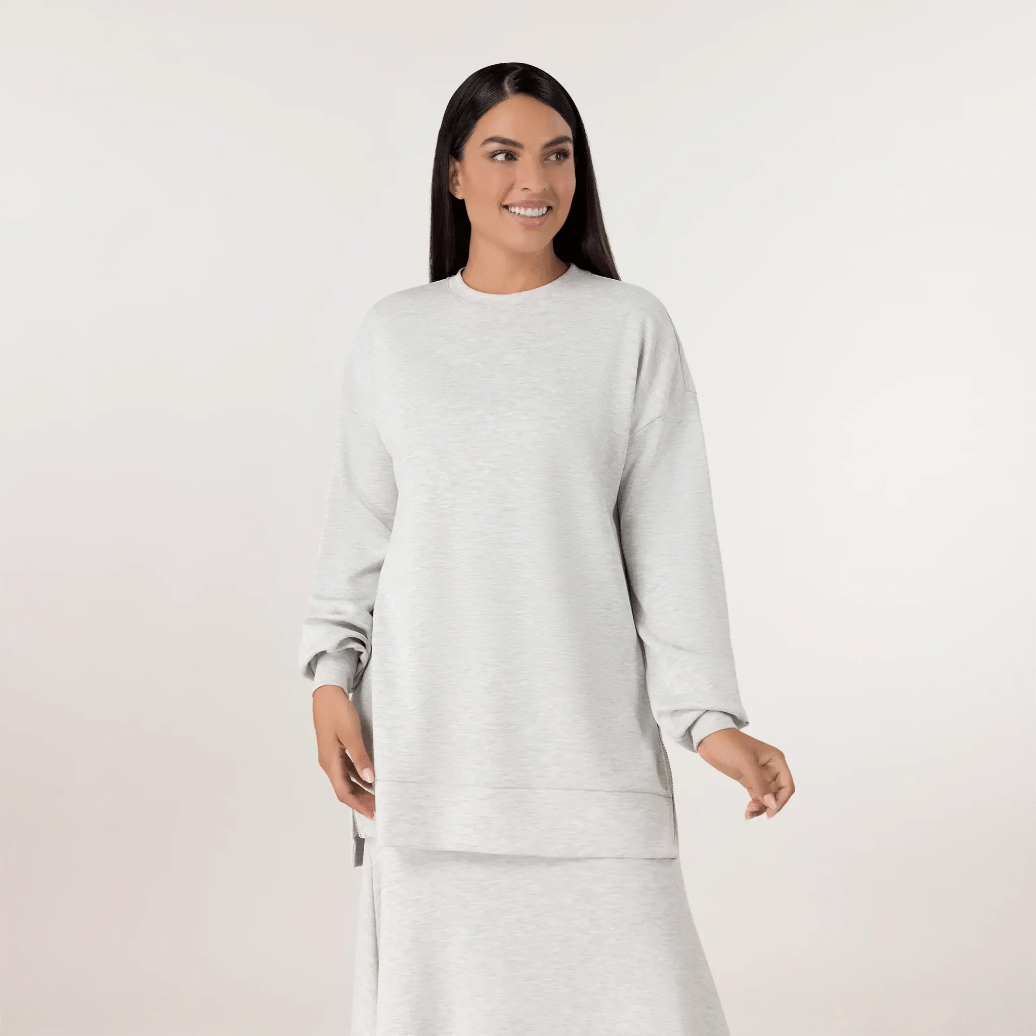 Soft Pullover Tunic - SEASONAL GREY MELANGE