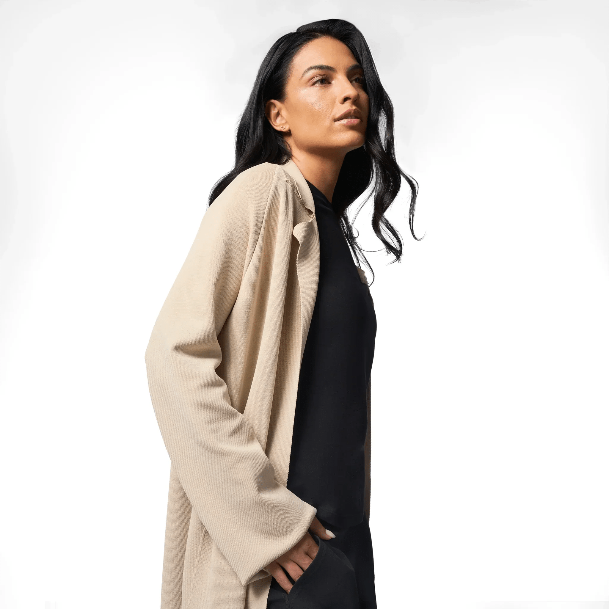 Full-Length Knitted Coat - SEASONAL STONE