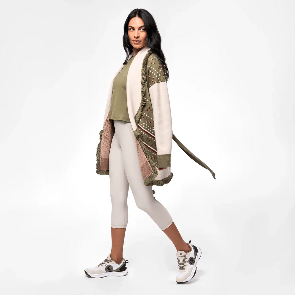 Heritage Midi Wrap Cardigan - SEASONAL GREEN