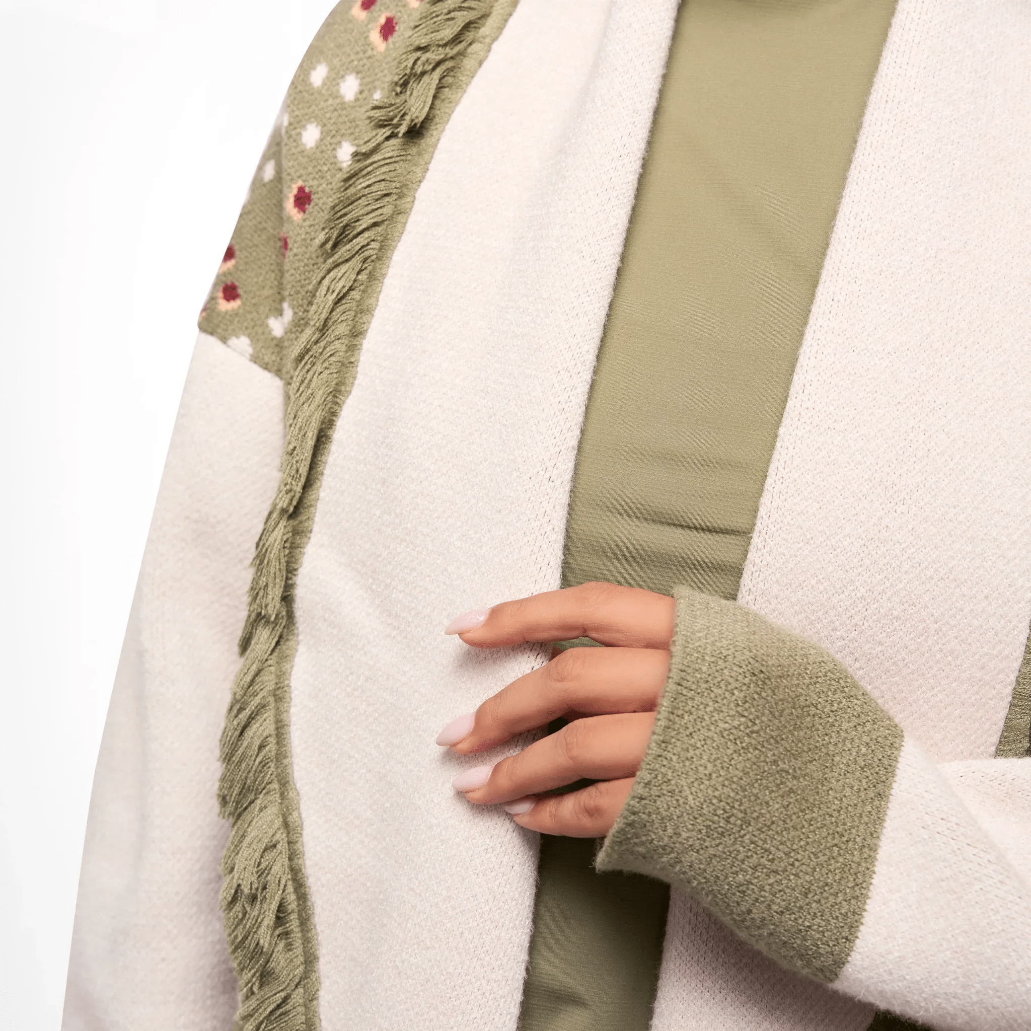 Heritage Midi Wrap Cardigan - SEASONAL GREEN