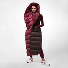 Hooded Down Stole - SEASONAL BURGUNDY