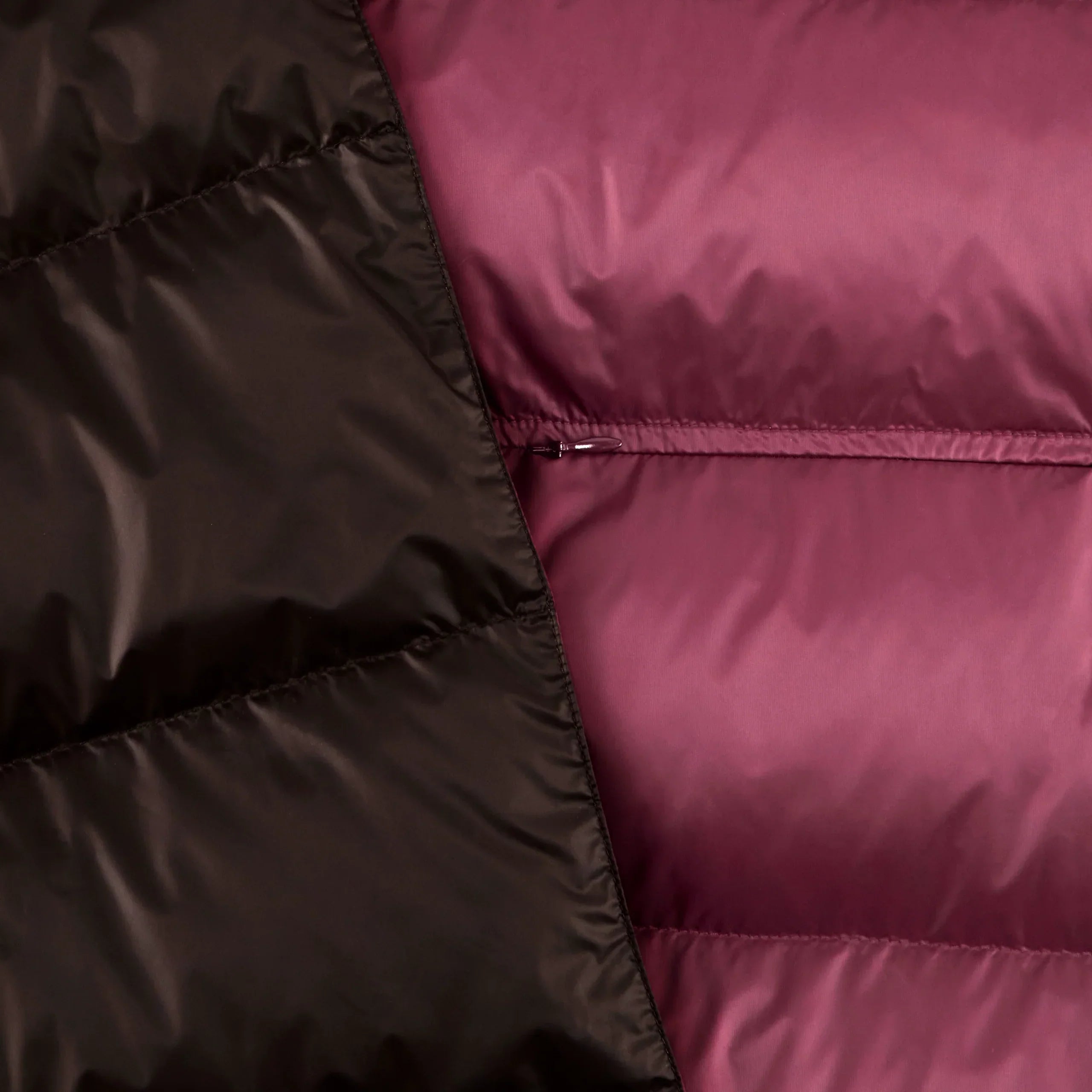 Hooded Down Stole - SEASONAL BURGUNDY