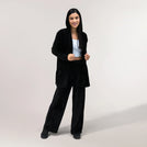 Black hooded Cozy Up cardigan with soft texture & front pockets - كارديغان "كوزي آب" أسود بقبعة وملمس ناعم وجيوب أمامية