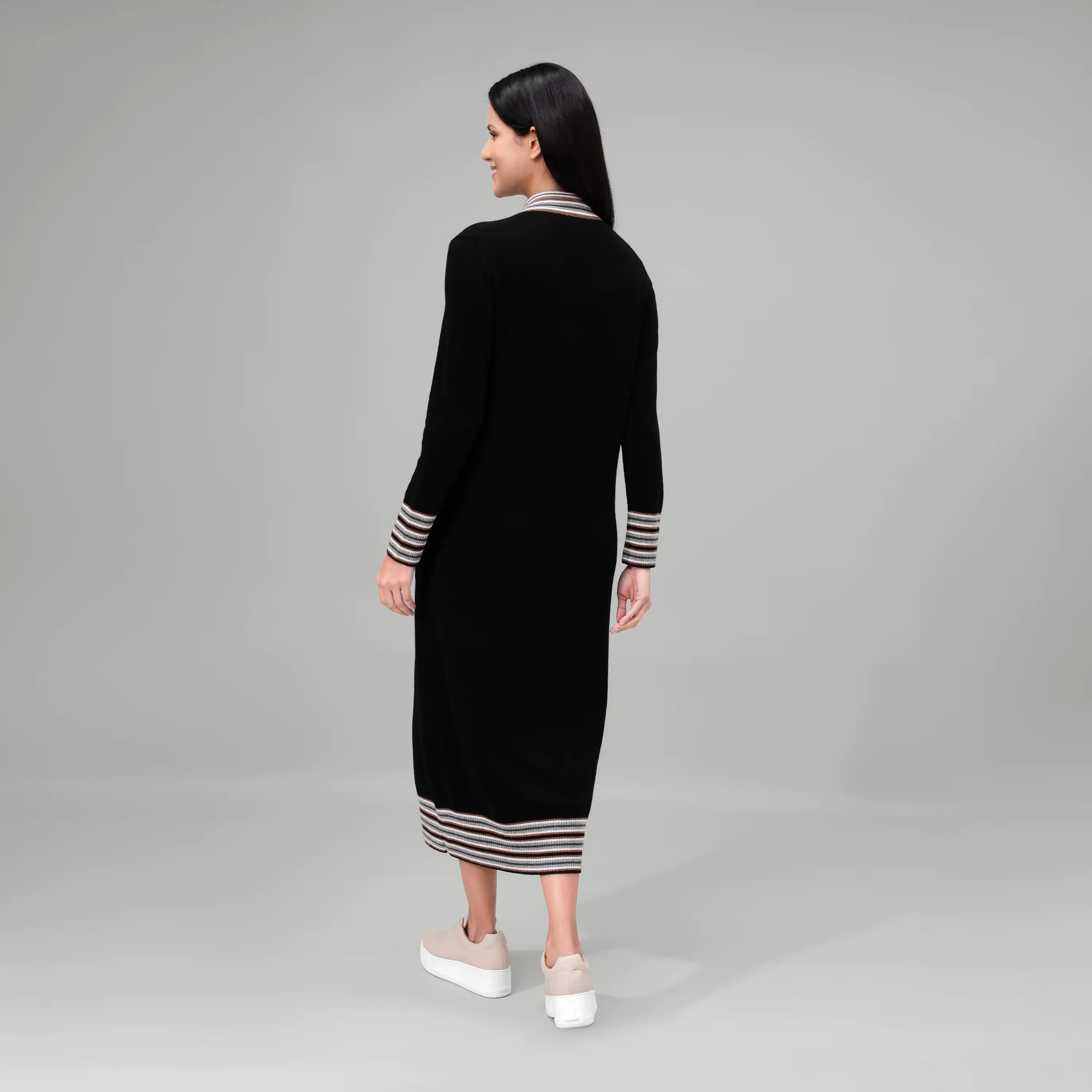 Cashmere Maxi Cardigan - SEASONAL BLACK
