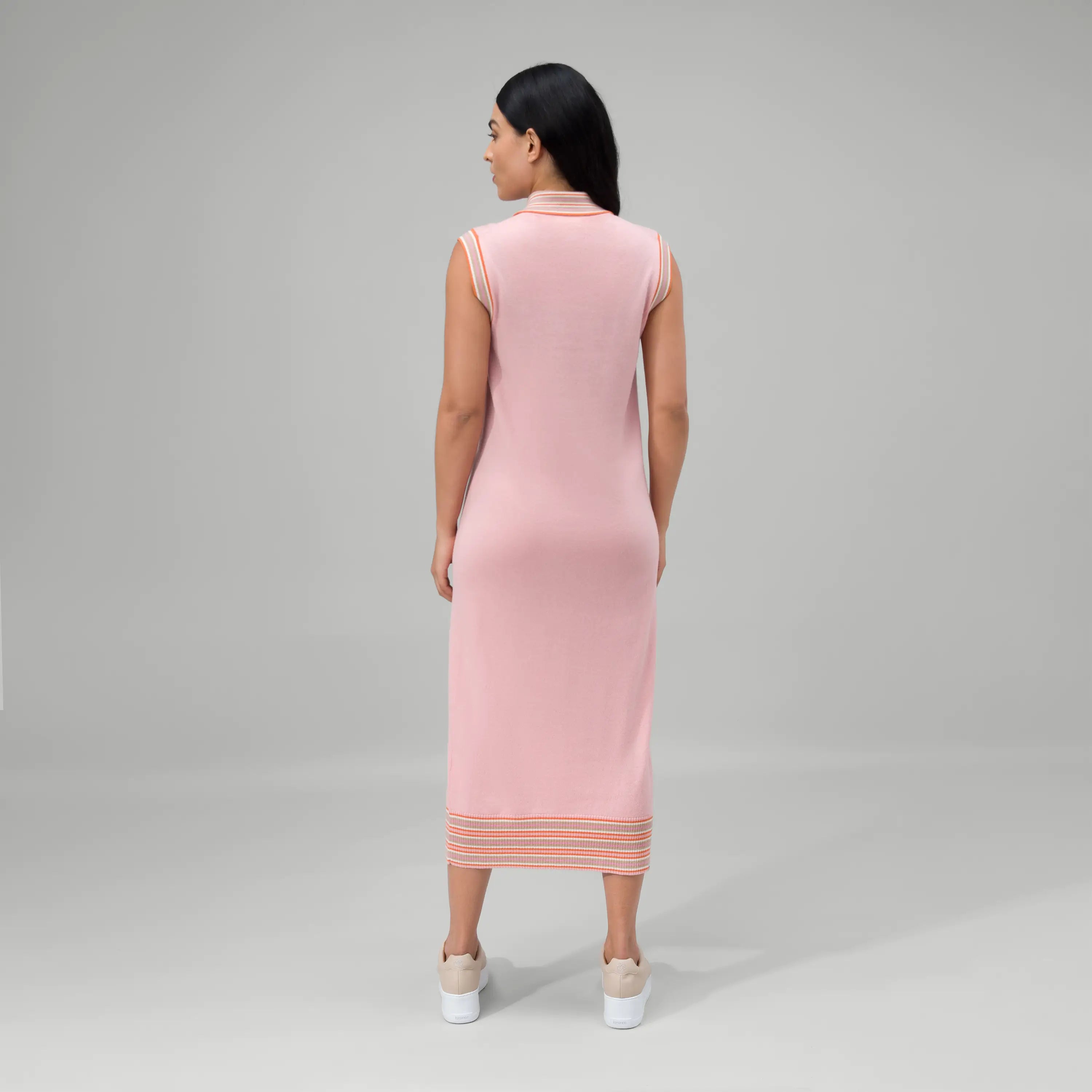 Cashmere Maxi Polo Dress - SEASONAL PINK