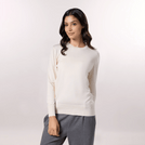 Crewneck Knit Sweater - SEASONAL IVORY