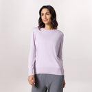 Crewneck Knit Sweater - SEASONAL LILAC