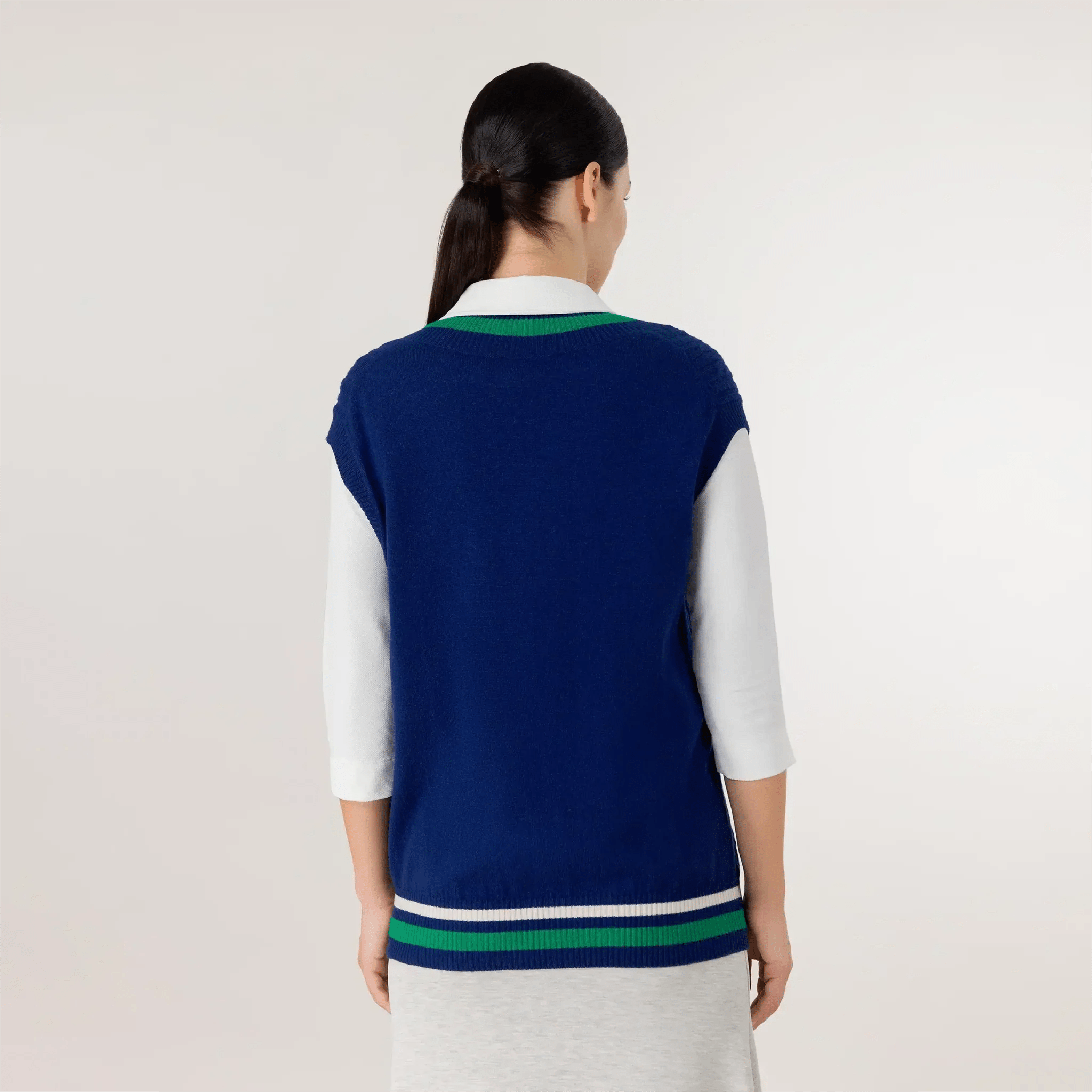 Cable Cashmere Vest - SEASONAL BLUE
