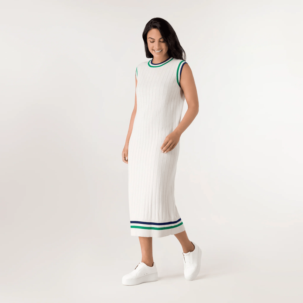 Cable Cashmere Dress - SEASONAL IVORY