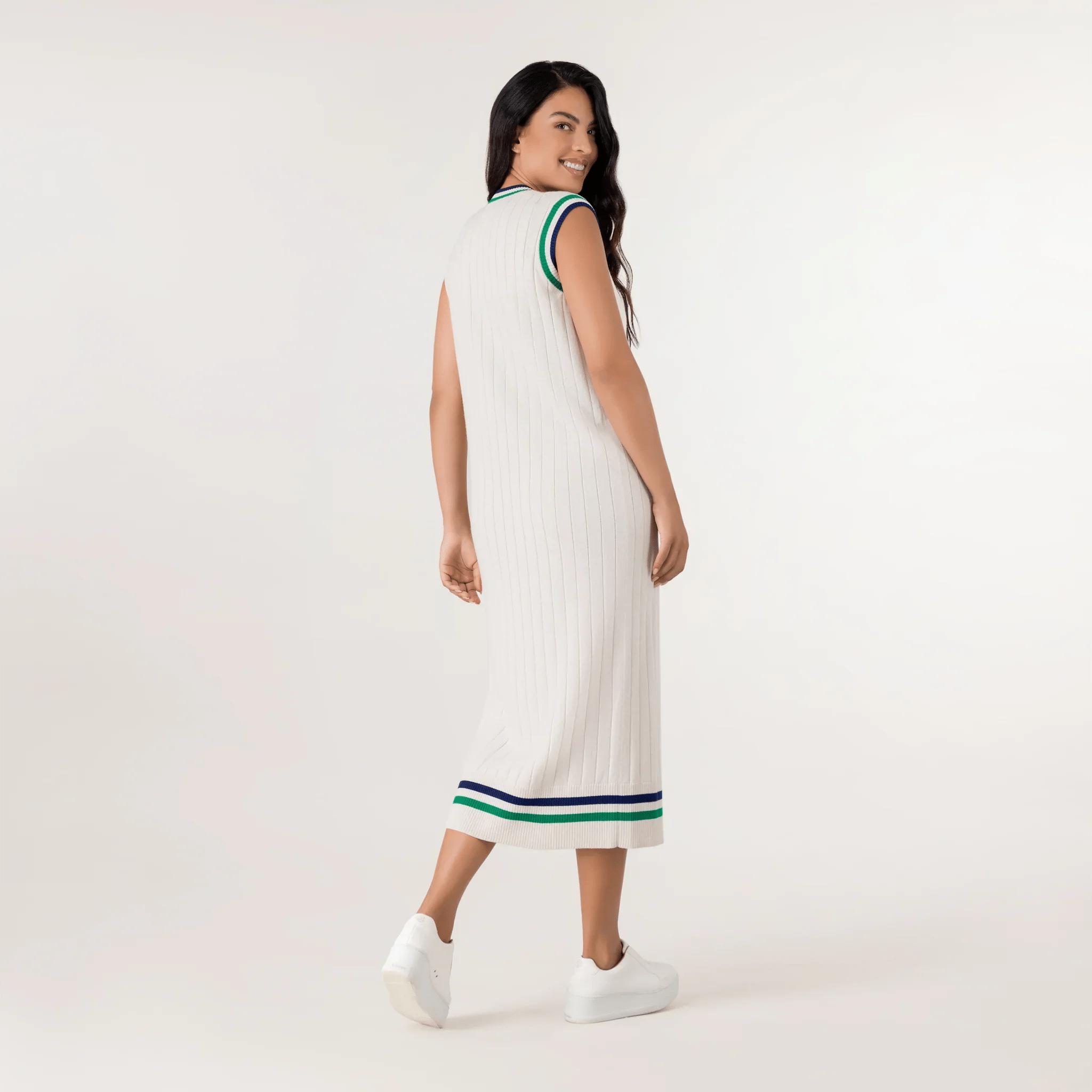 Cable Cashmere Dress - SEASONAL IVORY