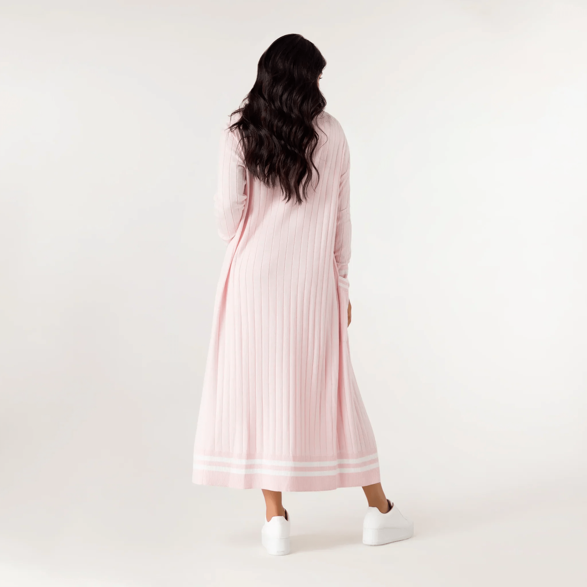 Cashmere Longline Cardigan - SEASONAL PINK