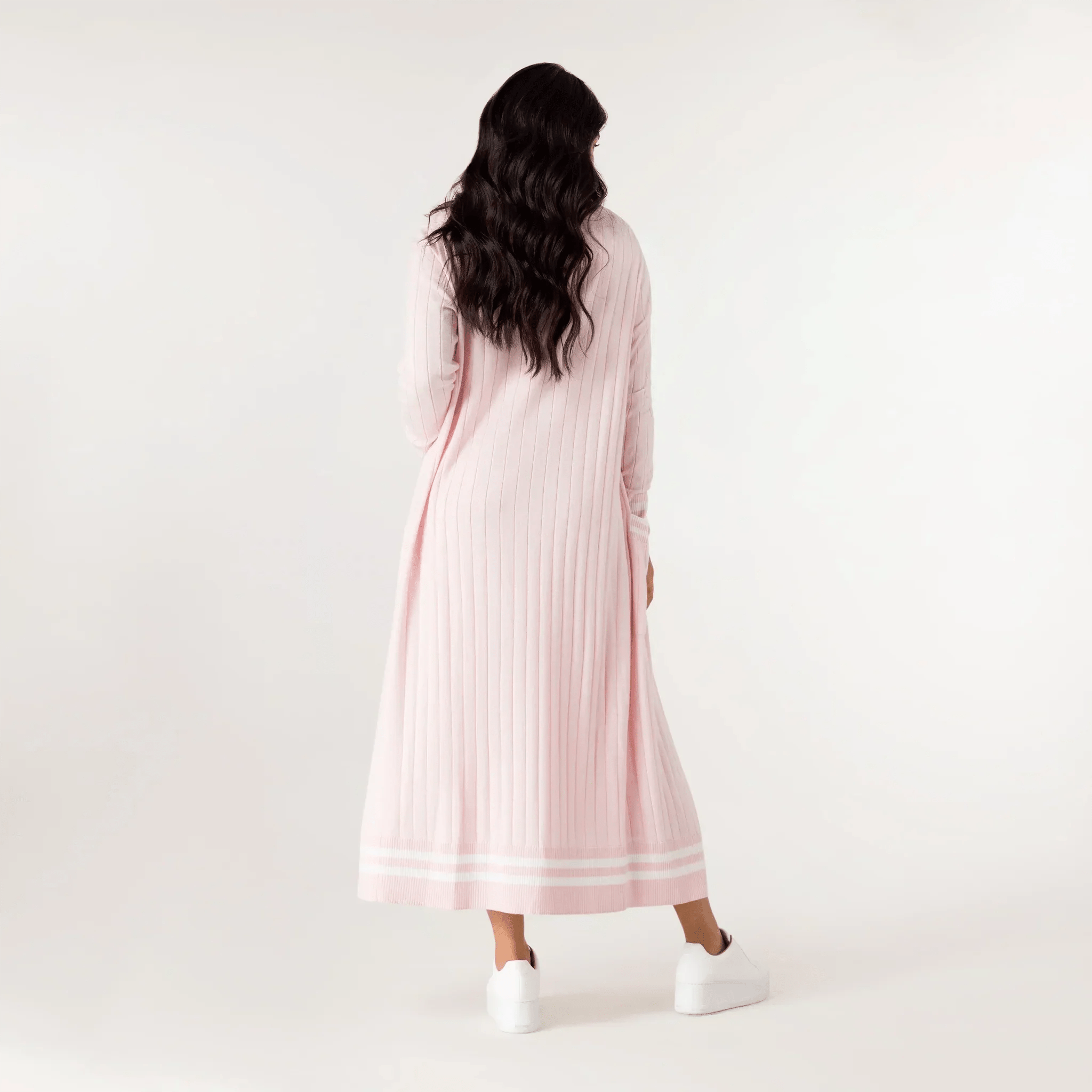 Cashmere Longline Cardigan - SEASONAL PINK