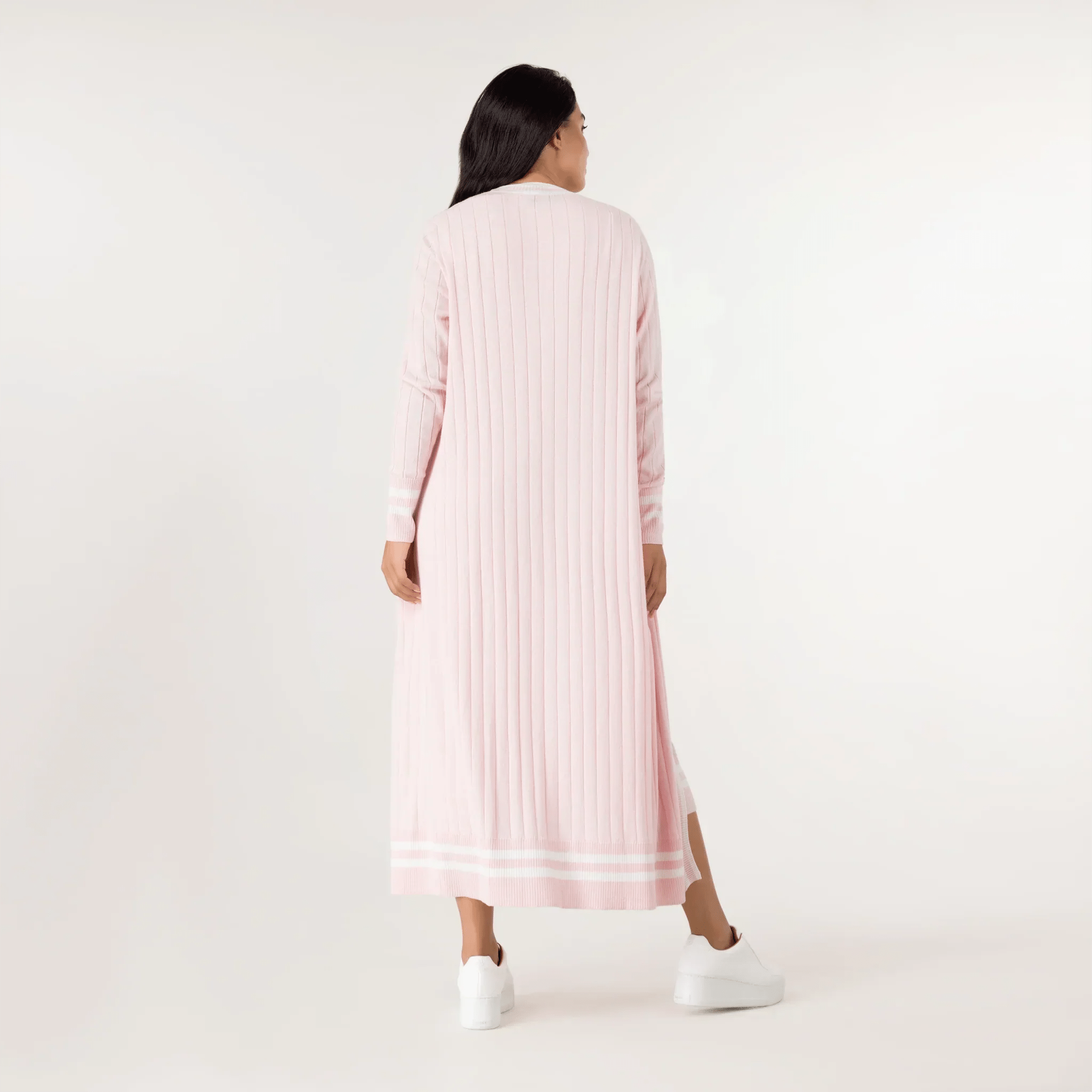 Cashmere Longline Cardigan - SEASONAL PINK