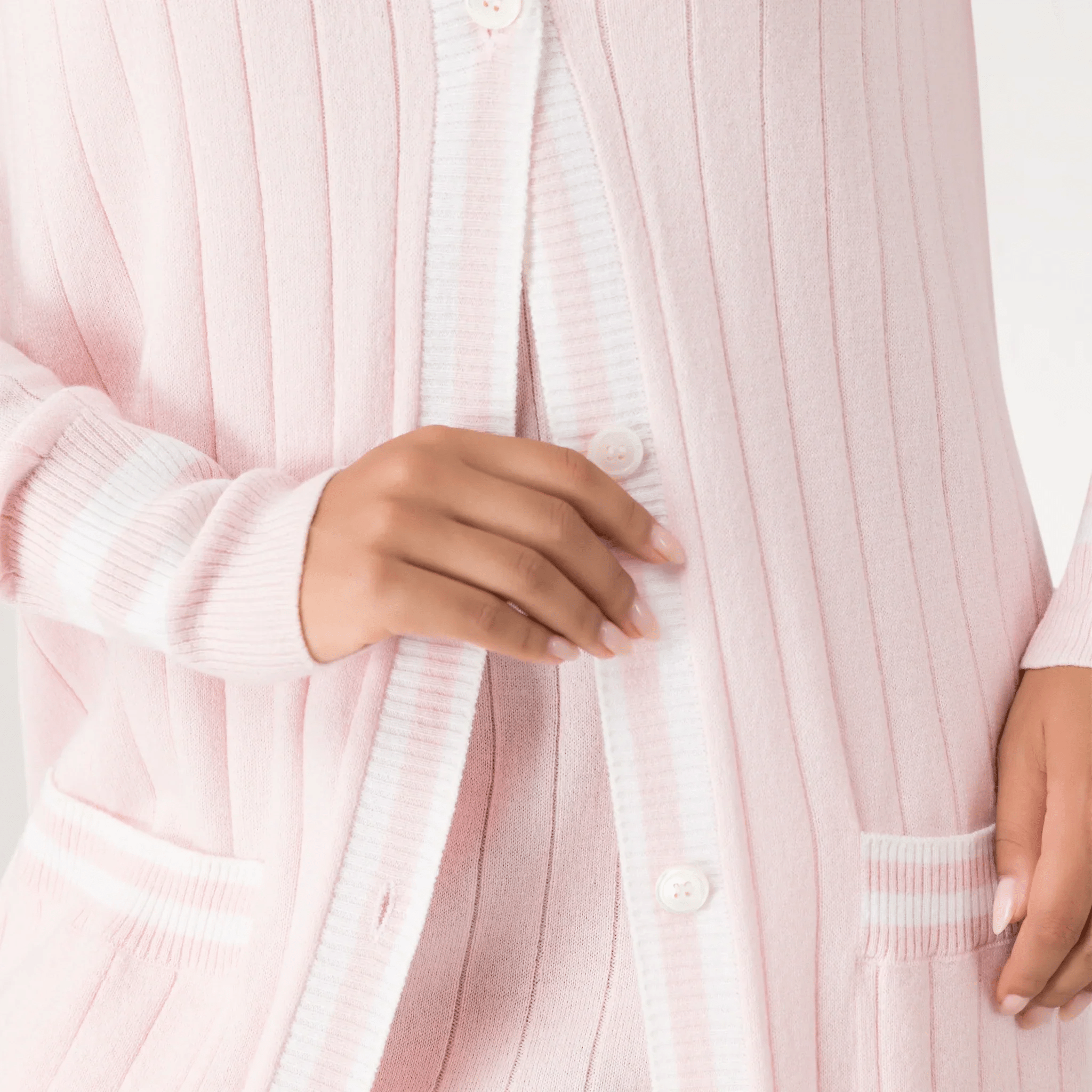 Cashmere Longline Cardigan - SEASONAL PINK