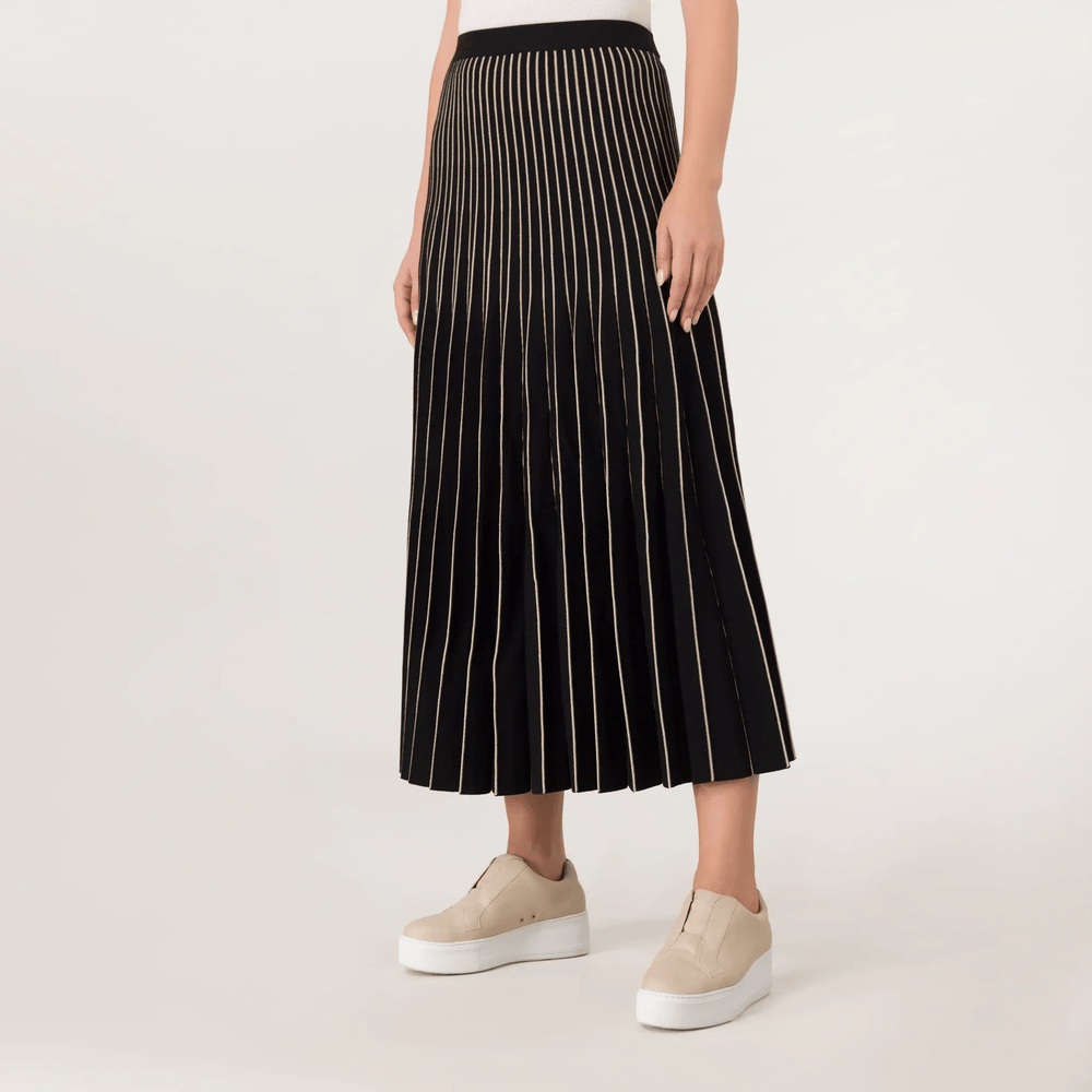 Pleated Maxi Skirt - SEASONAL BLACK