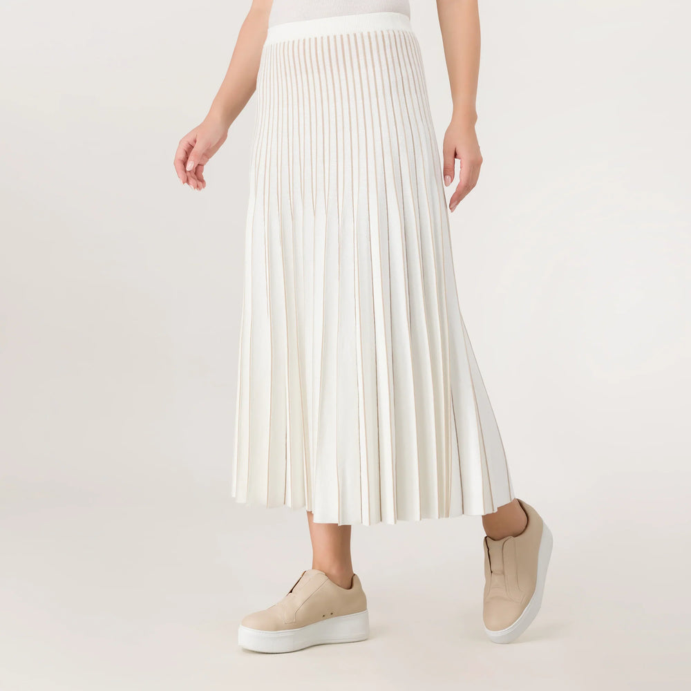 Pleated Maxi Skirt - SEASONAL WHITE