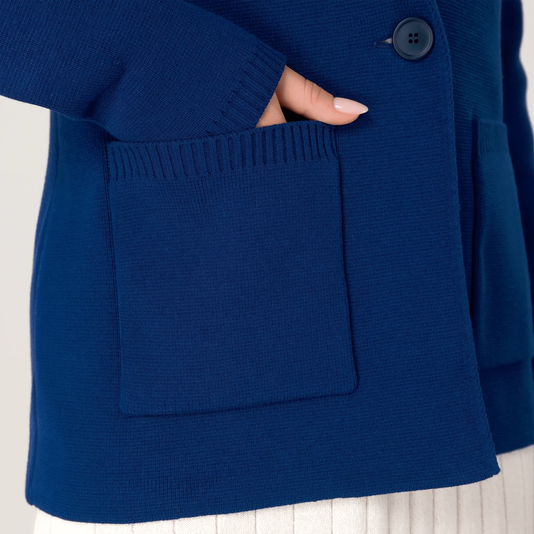 Knitted Blazer - SEASONAL NAVY