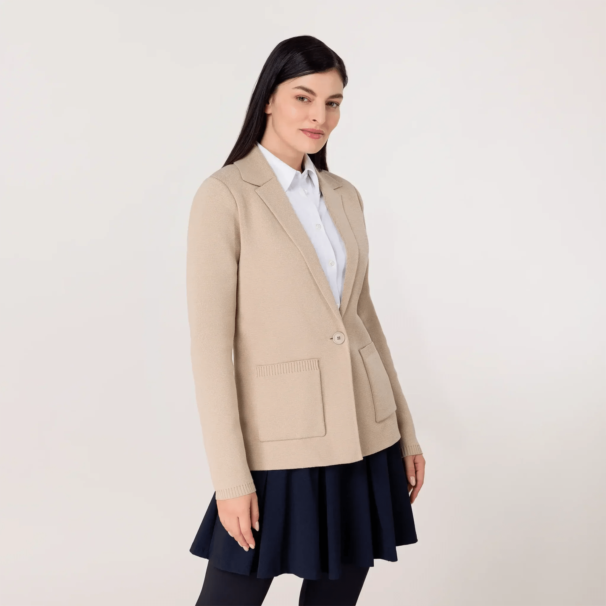 Knitted Blazer - SEASONAL SAND