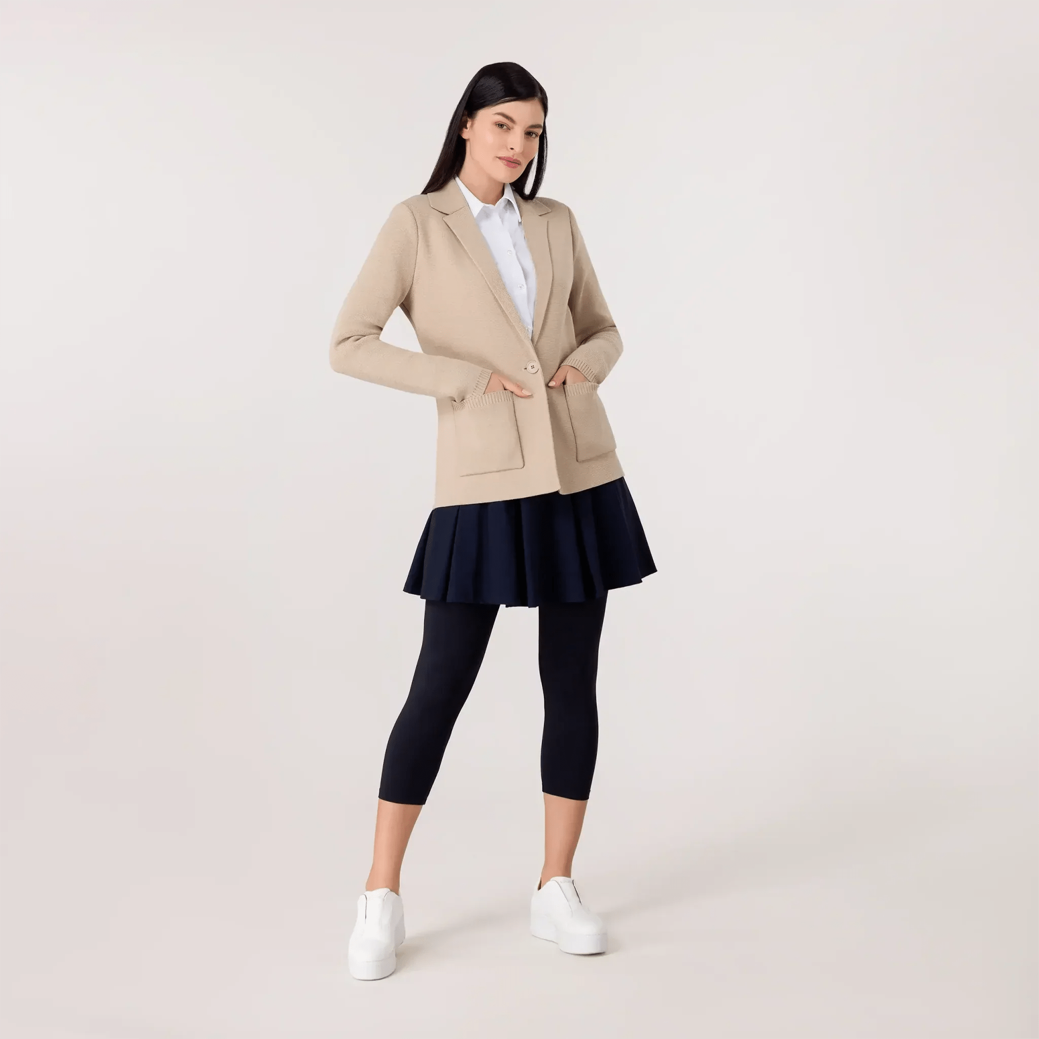 Knitted Blazer - SEASONAL SAND