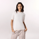 Short Sleeve Knit Sweater - SEASONAL IVORY