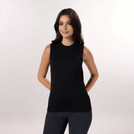 Knitted Sleeveless Sweater - SEASONAL BLACK