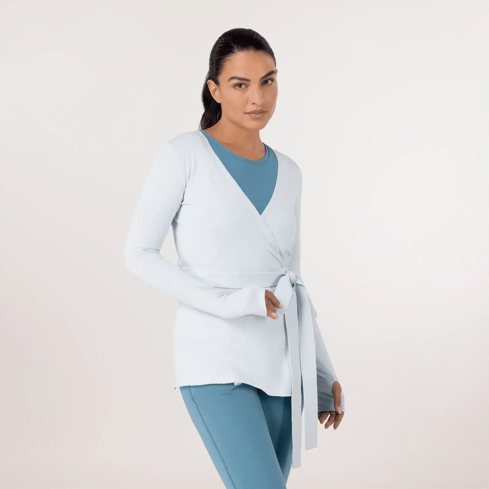Ballerina Wrap Sweater - CORE LIGHT BLUE